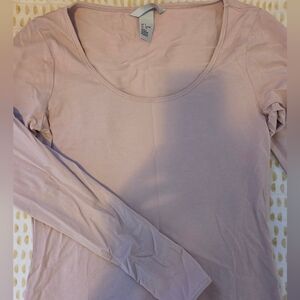 H&M Soft Blush Long Sleeve Top
